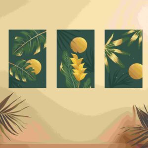 Set of 3 wall Art Phototiles for wall decoration/ wooden wall phototiles