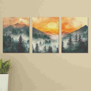 Set of 3 wall Art Phototiles for wall decoration/ wooden wall phototiles