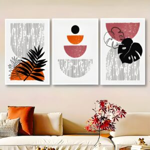 set of 3 Abstract theme phototiles for wall decoration/ wooden phototiles