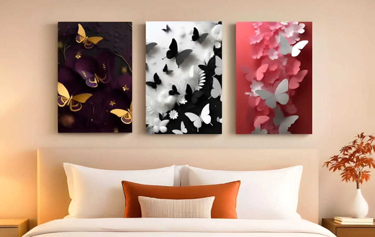 set of 3 butterfly theme phototiles for wall decoration/ wooden wall phototiles set of 3 butterfly theme phototiles for wall decoration/ wooden wall phototiles