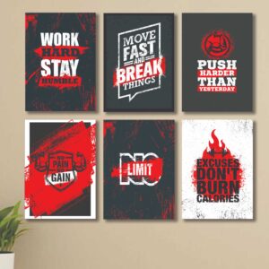 set of 6 motivational theme phototiles for wall decoration/ wooden phototiles (copy)