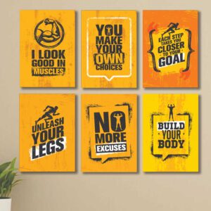 set of 6 motivational theme phototiles for wall decoration/ wooden phototiles (copy)