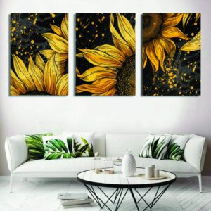 set of three flower wall art phototiles for wall decoration/ wooden phototiles