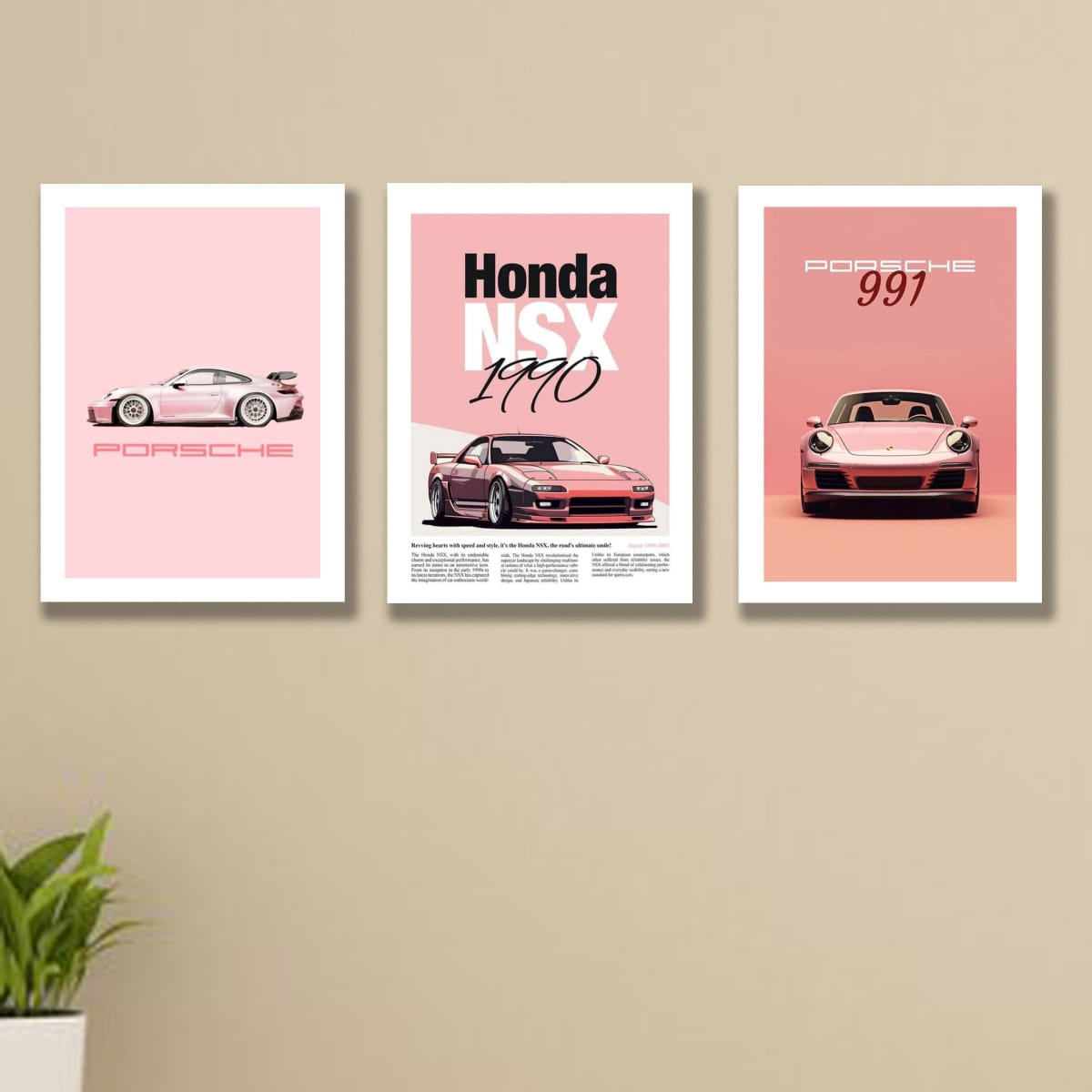 set of 3 car phototiles for wall decoration/ wooden phototiles set of 3 car phototiles for wall decoration/ wooden phototiles