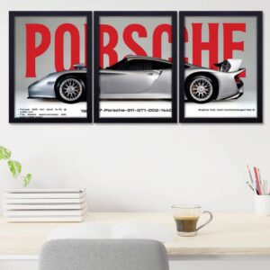 set of 3 car phototiles for wall decoration/ wooden phototiles