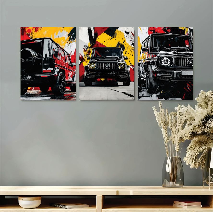 set of 3 car phototiles for wall decoration/ wooden phototiles set of 3 car phototiles for wall decoration/ wooden phototiles
