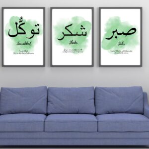 set of 3 islamic theme phototiles for wall decoration/ wooden phototiles (copy)