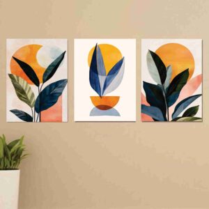 set of 3 wall art phototiles for wall decoration/ wooden wall phototiles