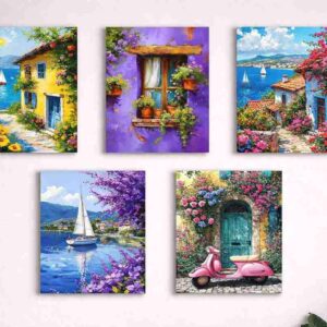 set of 3 wall art phototiles for wall decoration/ wooden wall phototiles