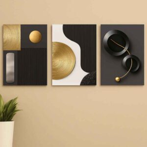 set of 3 wall art phototiles for wall decoration/ wooden wall phototiles