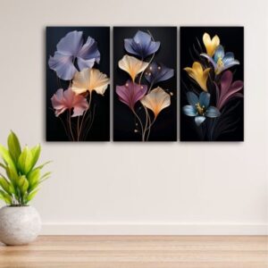 set of 3 wall art phototiles for wall decoration/ wooden wall phototiles