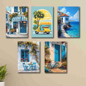set of 3 wall art phototiles for wall decoration/ wooden wall phototiles