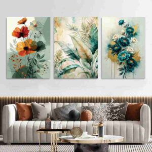set of 3 wall art phototiles for wall decoration/ wooden wall phototiles