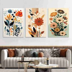 set of 3 wall art phototiles for wall decoration/ wooden wall phototiles